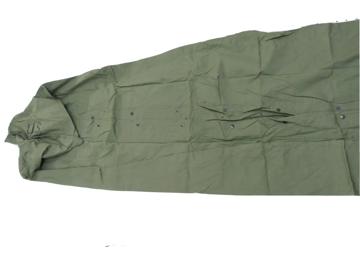 Vietnam Era US M1945 Sleeping Bag Cover Case w/ Lace 1966 Vietnam Era US M1945 Sleeping Bag Cover Case w/ Lace 1966