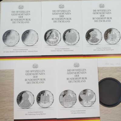 MDM Flyer für 10 Euro Gedenkmünzen BRD 2013 kompletter Jahrgang Originale