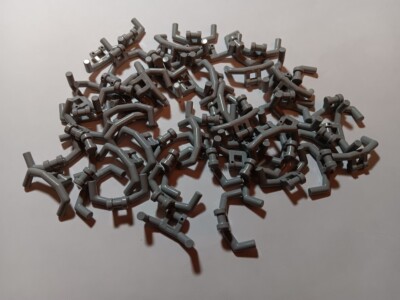 LEGO BULK LOT 56 LIGHT BLUISH GRAY MINIFIGURE UTENSIL HANDLEBARS