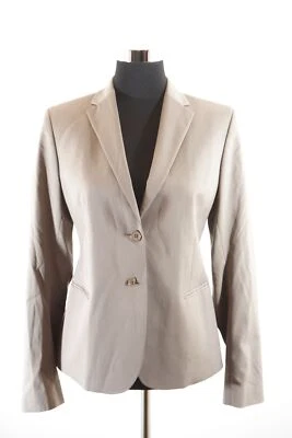 Filippa K Damenblazer Blazer L braun taupe uni Einreiher Tuch D317 - Bild 1 von 4