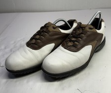 FOOTJOY Golf Shoes Mens Size 10 Contour Series White Brown Soft Spike 54239