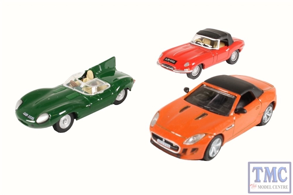 76SET48 Oxford Diecast 1:76 Scale OO Gauge 3 Piece Jaguar Set