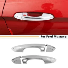 Car Door Handle Cover Trim Fit For Ford Mustang 2015-2023 Accessories ABS Chrome