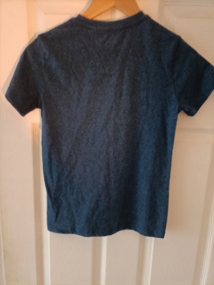Next Boys Age 10 Years Blue Plain T-shirt - Image 2 of 4