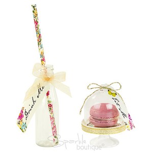 Alice Au Pays Des Merveilles Eat Drink Me Set Mini Gateau Domes Bouteilles Pailles Tea Party Ebay