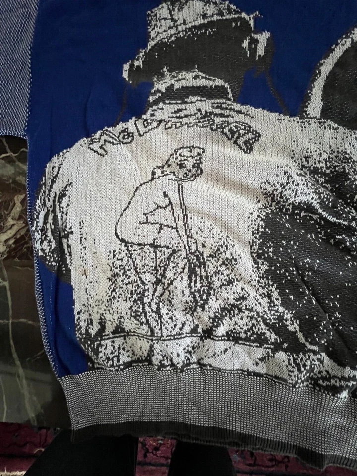 Exceedingly Rare Jeff Sayre Men's McDaniel, WW2 "Georgia Peach" Sweater in XXL - Image 3 of 4