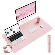 Desk Pad Protector Thin Anti-Slip Mousepad Office Laptop Desk Mat Pink