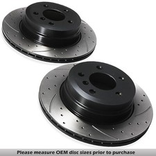 REAR DRILLED GROOVED 320MM BRAKE DISCS FOR BMW X5 E70 07-13