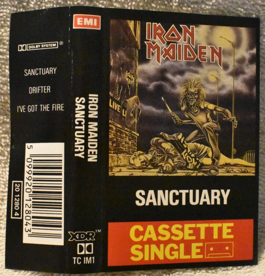 IRON MAIDEN -SANCTUARY -UK CASSETTE SINGLE 1980 EMI RECORDS -OUT OF PRINT - Image 2 of 4