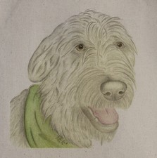 Irish Wolfhound Artwork on Canvas and Cotton Bags Black, Blue or Natural
