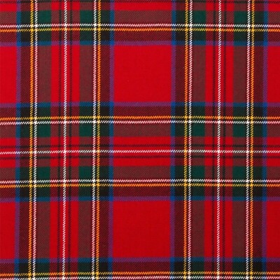 Scottish Highland Royal Stewart Tartan 8 Yards 16Oz Acrylic Wool Tartan Fabric