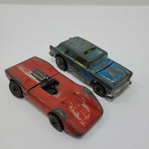 Hot Wheels Redline Ferrari 312P 1969 Red #30 Alive 55 Lot Of 2 Junkers