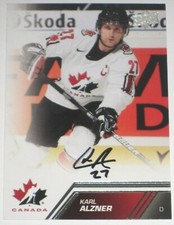 KARL ALZNER SIGNED 13-14 UPPER DECK TEAM CANADA CARD AUTOGRAPH AUTO!!