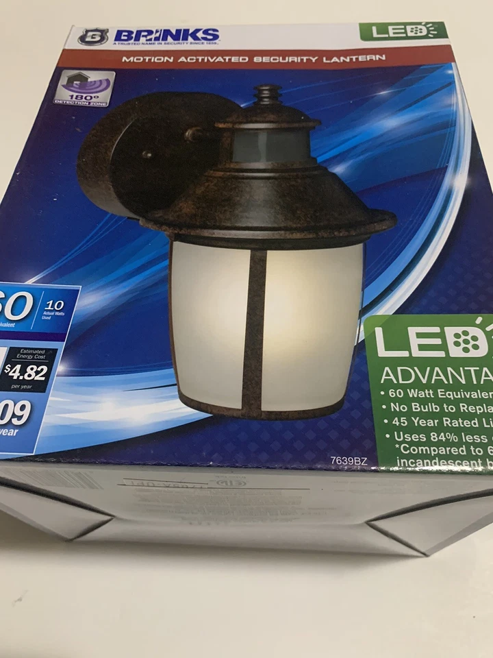 Brink's💯Original👌:LED Motion-Activated Security/Lantern, Antique Bronze Finish - Image 3 of 4