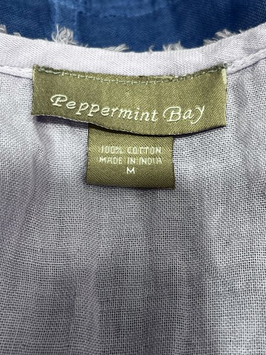 Peppermint Bay Blue Lavender Ombre Sleeveless Cotton V-Neck Dress Size M - Picture 8 of 14