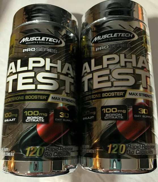 MuscleTech Pro Series Alpha Test Testosterone Booster Capsules 120 Ct