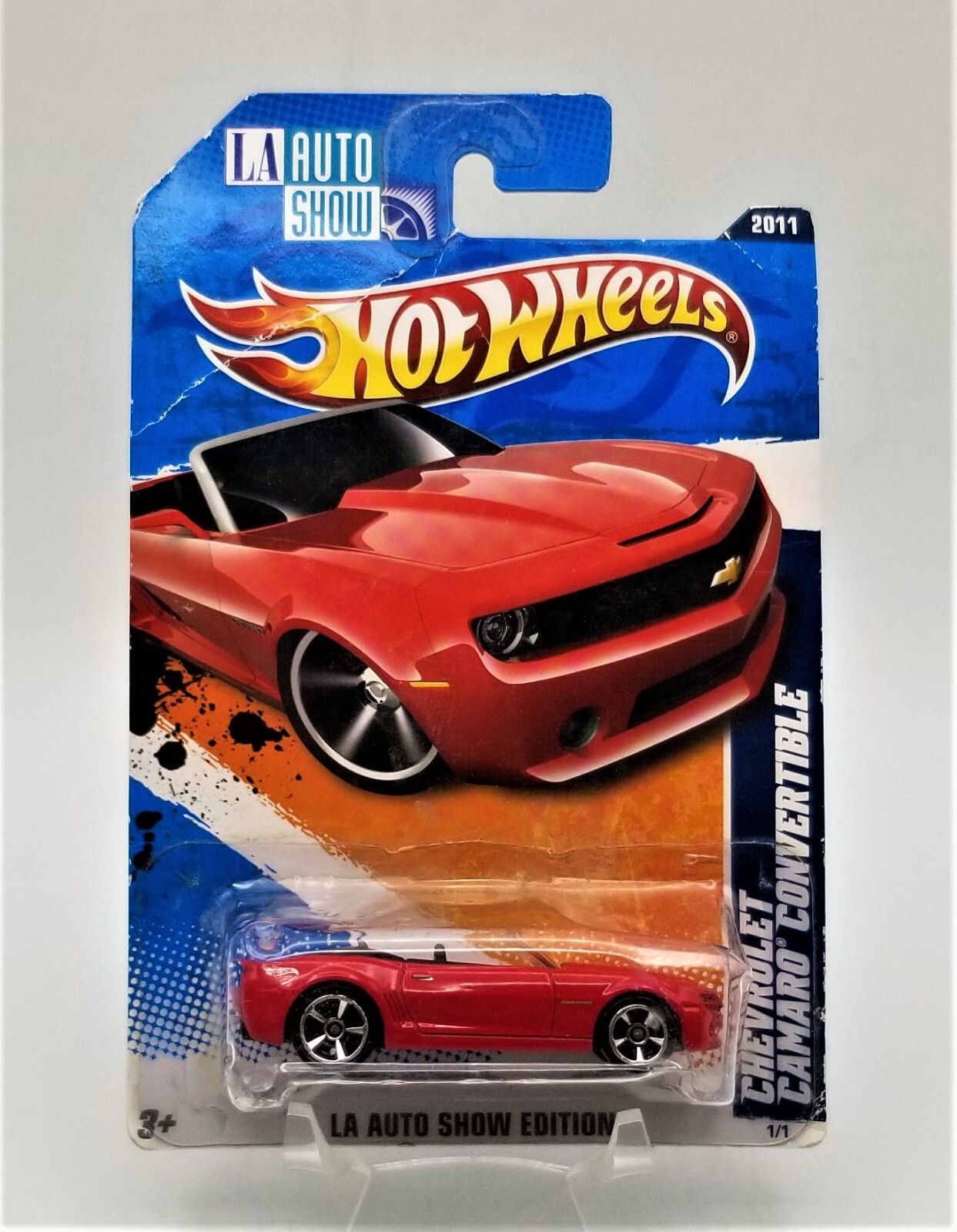 2011 Mattel Hot Wheels Chevy Camaro Convertible LA Auto Show Edition Red 1/1