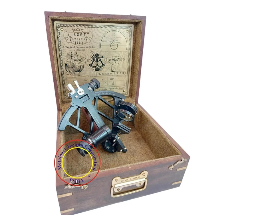 Vintage Working Tamaya Sextant with Wooden Box. Nautical Marine Instrument 4 use - Image 4 of 4