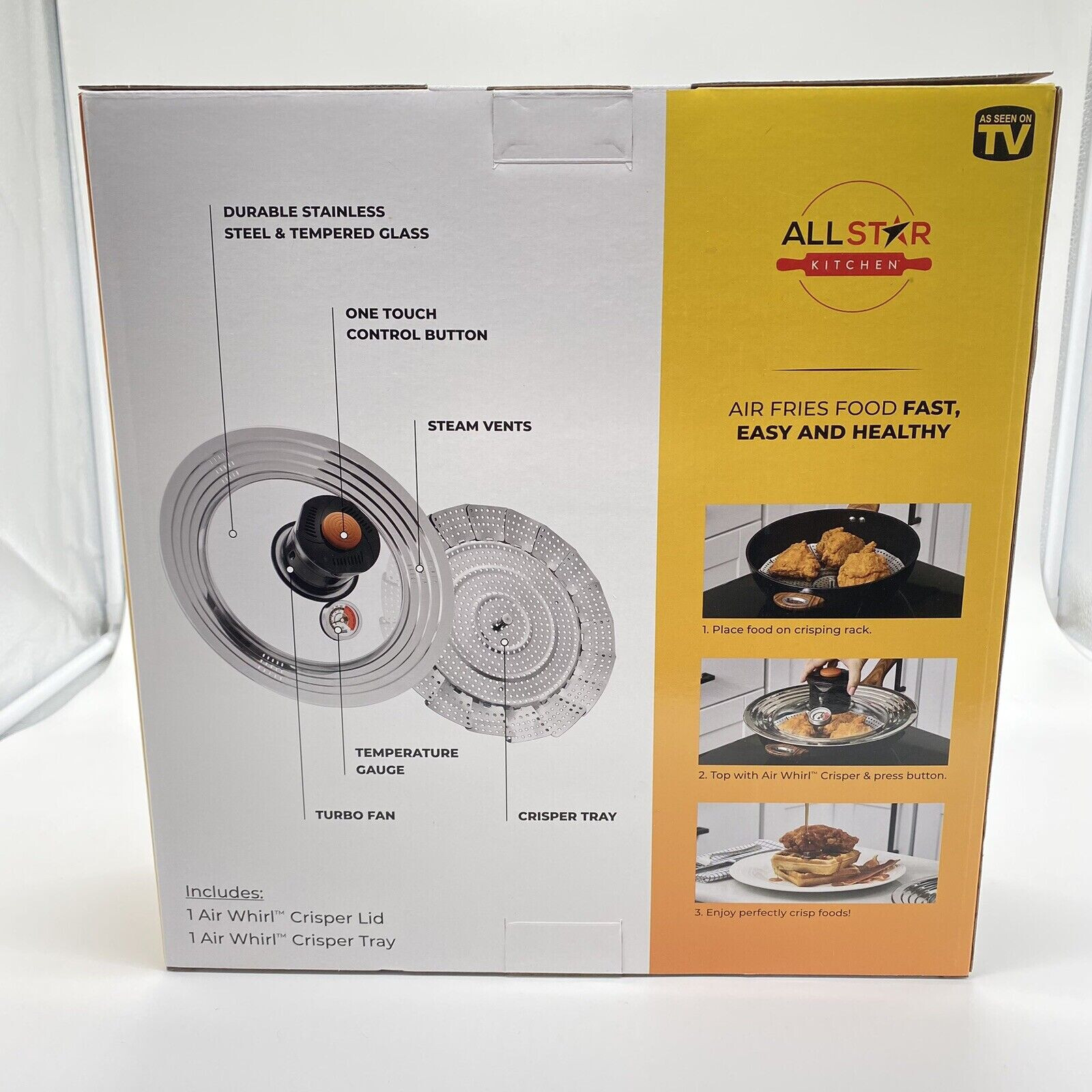 Air Whirl Air Fryer Lid Crisper Glass Stainless Steel Reviews