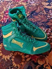 Stivali da boxe ORIGINALI Lonsdale Storm Box verde/giallo edizione limitata UK 8