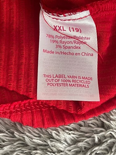 Camiseta sin mangas No Boundaries Junior roja acanalada talla XXL (19) NUEVA CON ETIQUETAS - Imagen 8 de 10