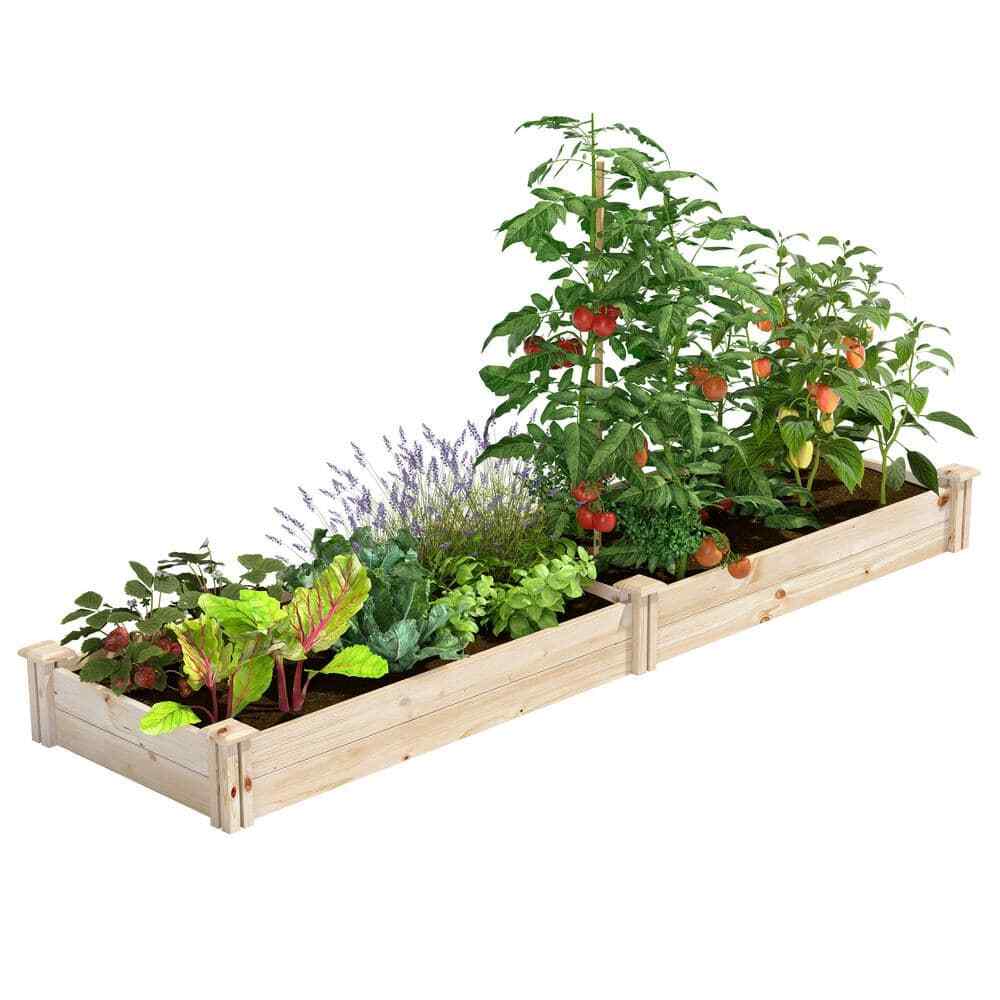 2 ft. x 8 ft. x 7 in. Original Pine Raised Garden Bed