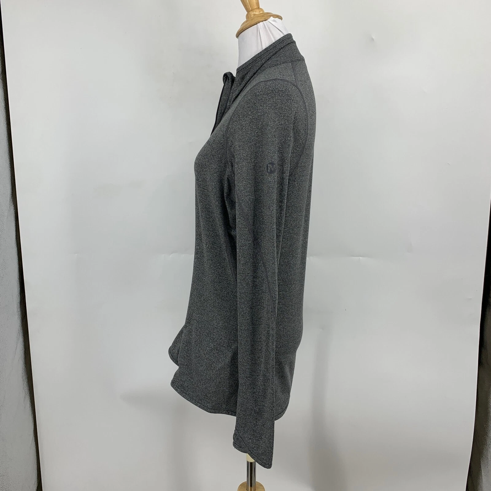 merrell half zip long sleeve mock thumbholes sweatshirt