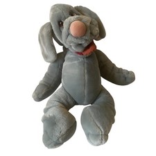 Ganzbros Wrinkles Plush Dog Stuffed Animal Puppet Gray Shar-pei Leather Tag 1981