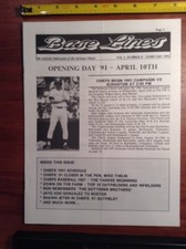 1991 Base Lines Program Opening Day Syracuse Chiefs Mag Publication Baseball