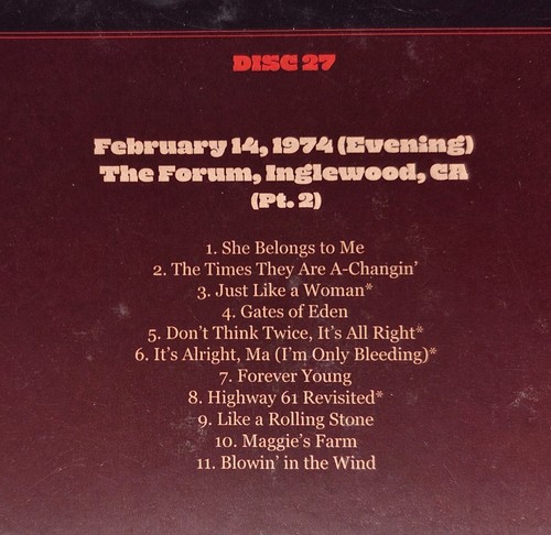 Bob Dylan and the Band — The 1974 Live Recordings Individual CDs AUSWAHL - Bild 24 von 24