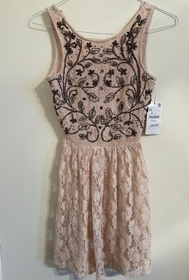 Brand New ZARA Trafaluc Lined Lace/Sequined Backless Dress XS was $79.99 |  eBay