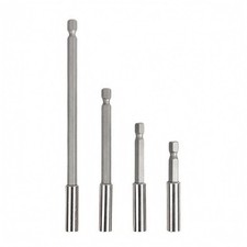 4 Pieces Hex Shank Extension Rod Magnetic Extension Bar Press-to-release Drill