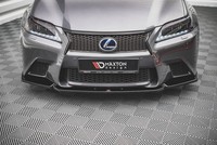 Maxton Design Frontlippe V.1 Passend FüR Lexus GS F Sport Mk4 (L10) Schwarz Hoch