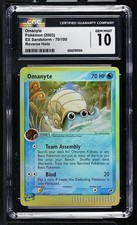 CGC 10 GEM MINT Omanyte 70/100 EX Sandstorm Reverse Holo Pokemon Card on eBay