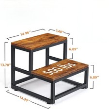 Heavy Duty 2-Step Stool for Adults Kids with Wide Pedal, for Home  Office Use