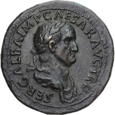 [#1067036] Galba, Sestertius, 68-69, Rome, Bronze, AU(50-53), RIC:I-388