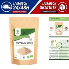 Psyllium Blond Bio en Poudre 500g Bioptimal, Fibres Solubles Transit
