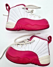 Jordan 12 Retro Dynamic Pink White Toddler Sneakers 819666-109 Size 5C Mens