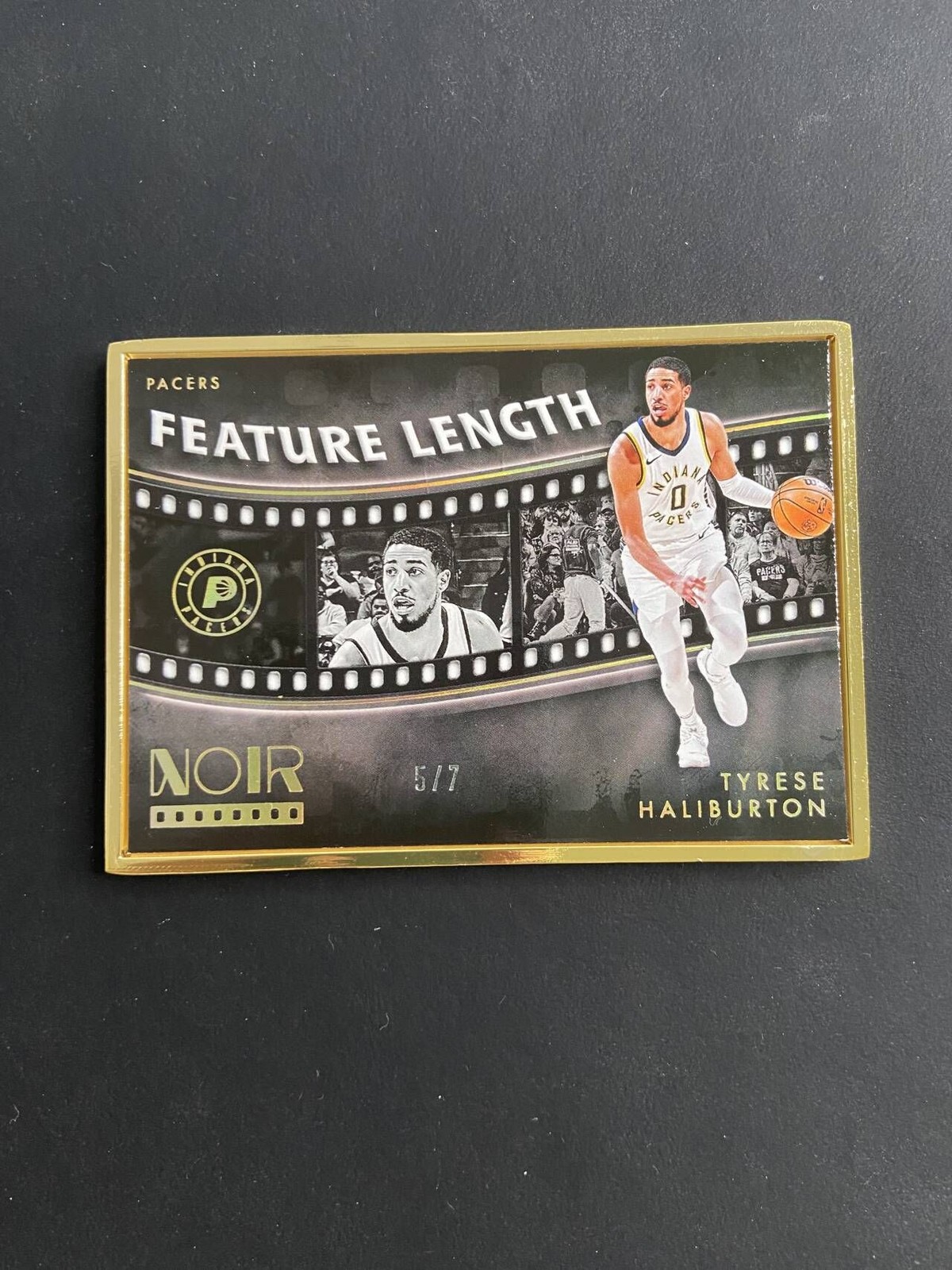 2023-24 Panini Noir Tyrese Haliburton Feature Length Gold Metal Frame  /7