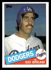 Sid Bream 1985 Topps Rookie Card #253 Los Angeles Dodgers. rookie card picture
