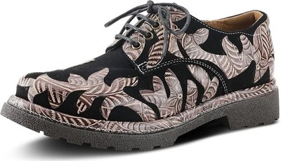 Spring Step L'Artiste Women's Jigsaw Chunky Leather Textile Oxford Shoes, 9-9.5