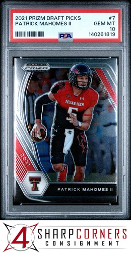 2021 PANINI PRIZM DRAFT PICKS #7 PATRICK MAHOMES II PSA 10