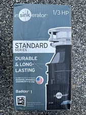 InSinkErator Badger 1 - 1/3 HP Food Waste Disposer - New, Open Box
