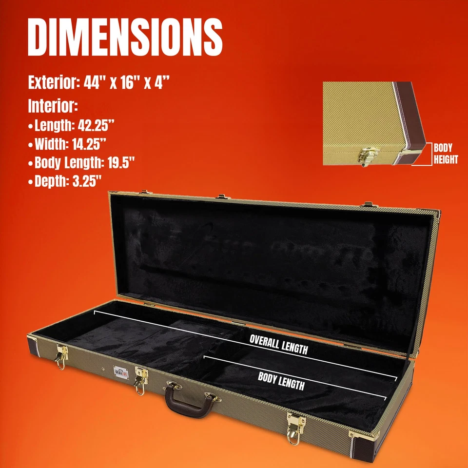 Estuche de madera Gearlux Jaguar/Jazzmaster - Tweed Foto 4 de 4