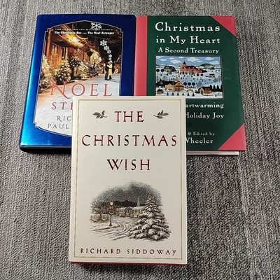 Christmas 3 Hardcover Book Lot Evans Wheeler Siddoway Wish Heart Noel Street