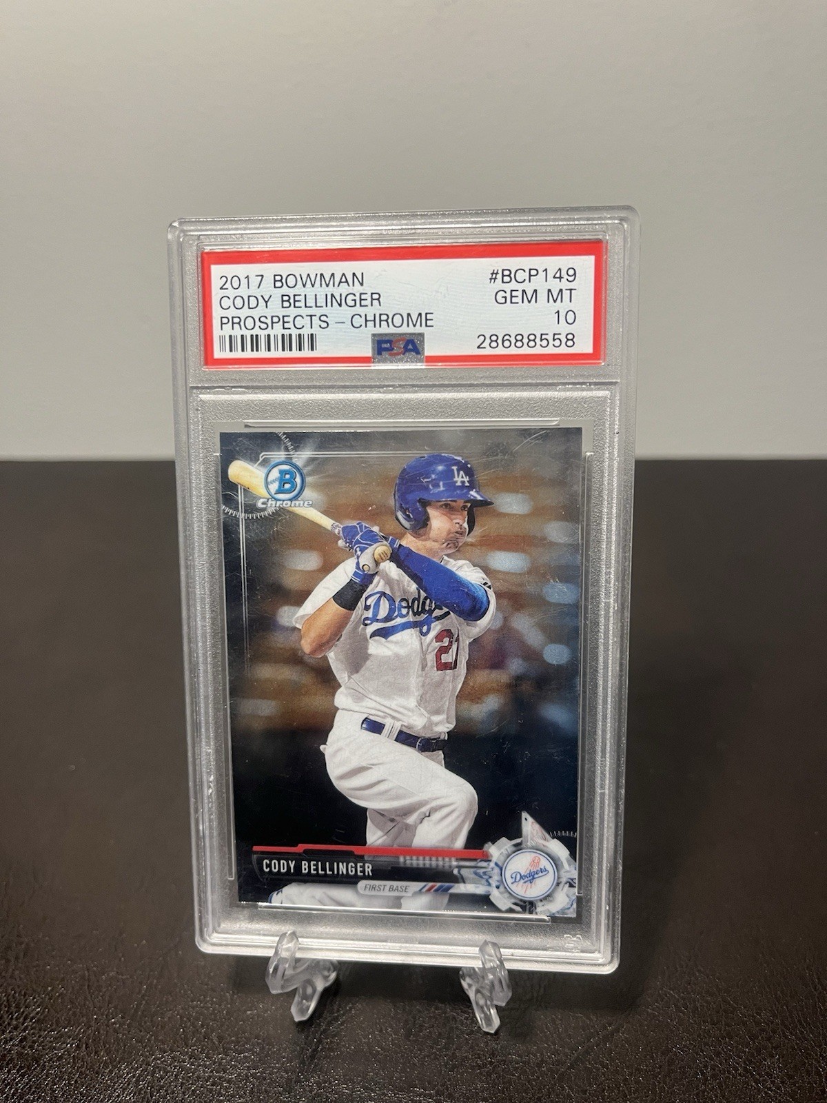 CODY BELLINGER 2017 TOPPS BOWMAN CHROME ROOKIE RC #BCP149 GRADED PSA 10 GEM MINT