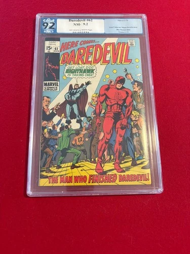 Daredevil  # 62  PGX  9.2 ( NO CGC ) High Grade!!! Nighthawk Appearance