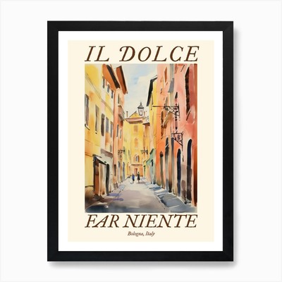 Il Dolce Far Niente Bologna, Italien gerahmtes Wandbild Poster Leinwanddruck Bild
