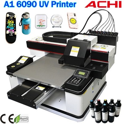 A1 6090 UV Flatbed Printer 3pcs XP600 Printhead For Acrylic Wood Metal Printing