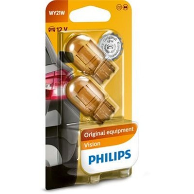 2 PHILIPS GLASSOCKELLAMPE WY21W GLÜHLAMPE GELB 12V 21W WX3X16D BLISTERPACK |